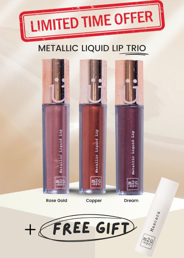 Metallic Liquid Lip Trio (Free Shipping + Free Gift!)