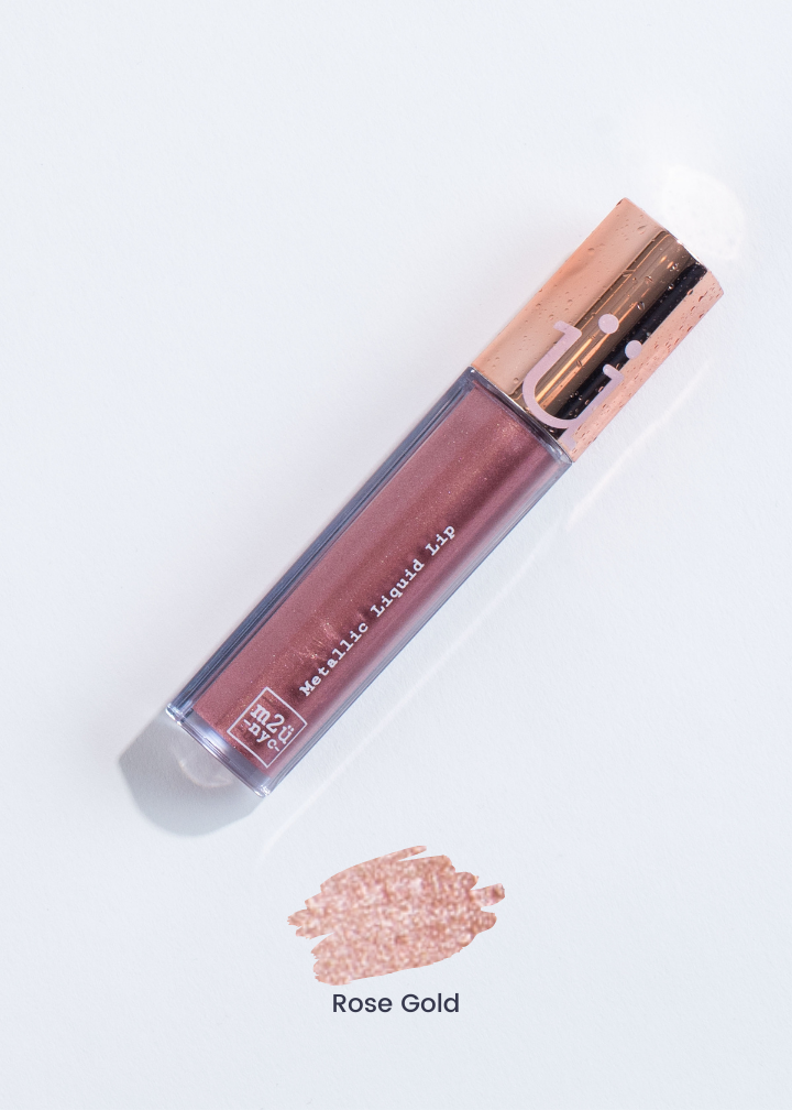 metallic liquid lipstick in shade "Rose Gold"