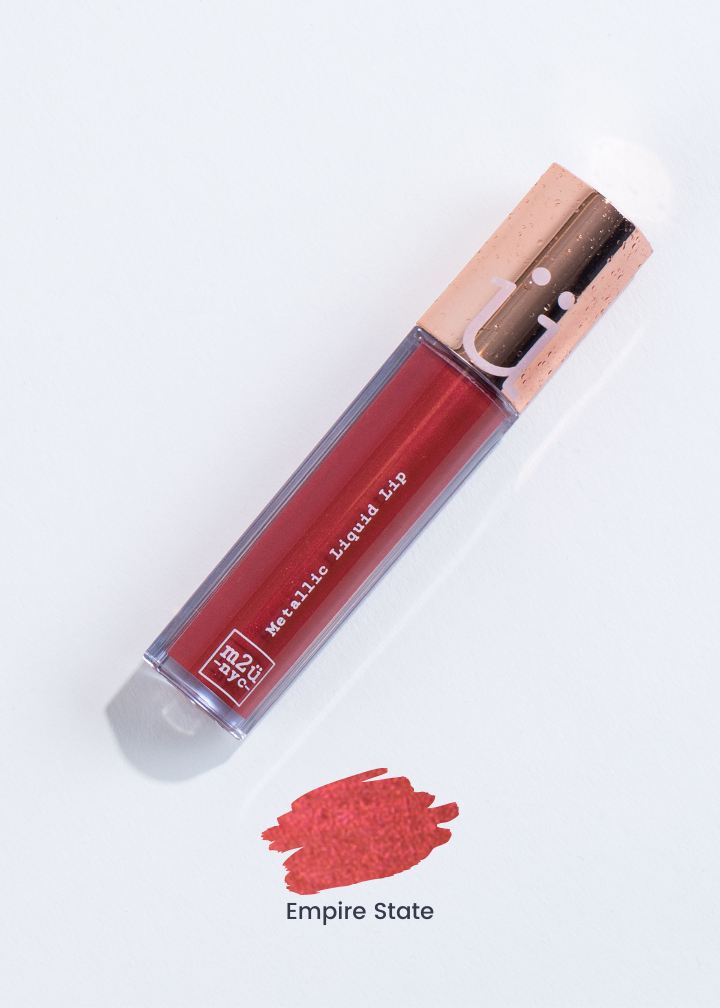 metallic liquid lipstick in shade "Empire State" (metallic red)
