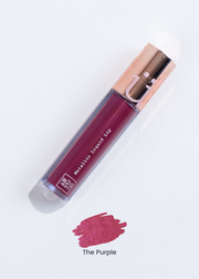 metallic liquid lipstick in shade "The Purple" (metallic deep purple)