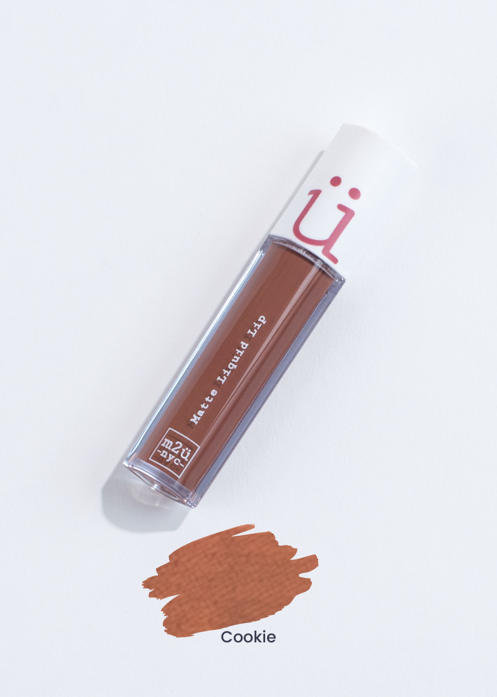matte liquid lip in shade Cookie (brown)