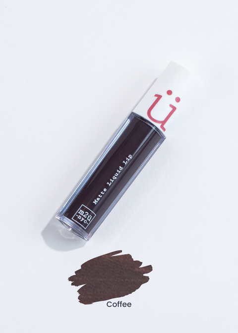 matte liquid lip in shade Coffee (dark black brown)