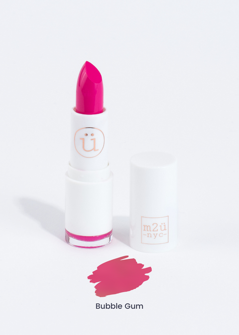 moisturizing lipstick in shade Bubble Gum (Barbie pink)