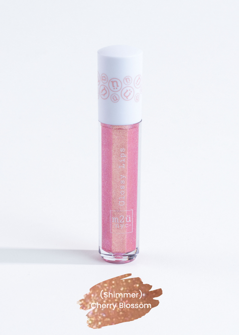 lip gloss in shade "Cherry Blossom" (shimmer pink)