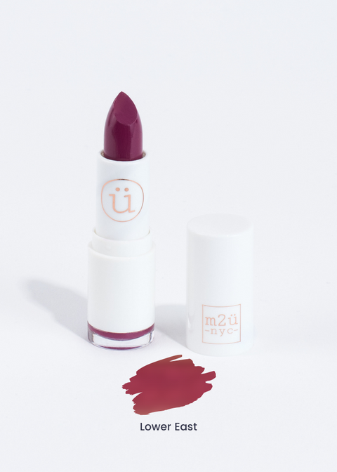 moisturizing lipstick in shade Lower East (purple plum))