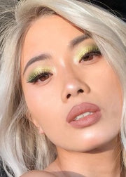 Asian model with green eyeshadows